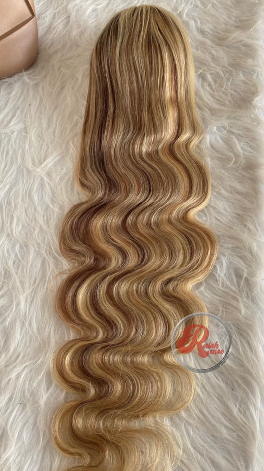 613 Brown Swirl Transparent Lace Frontal Wigs