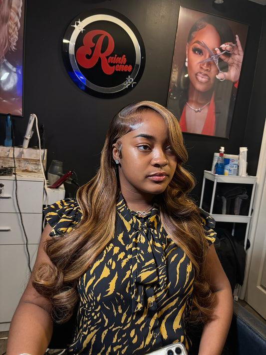 Highlighted Human Hair Full HD Lace Frontal Wigs